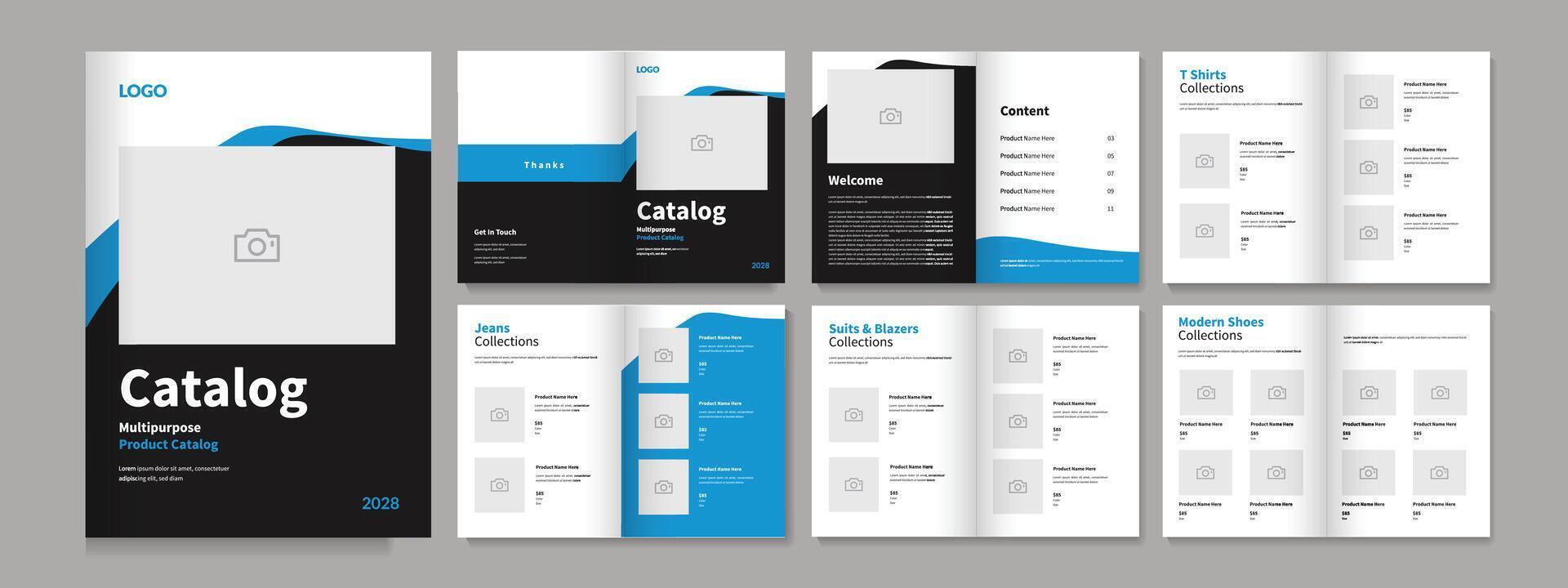 professional catalog design layout, Fashion and Multipurpose Portfolio, Catalogue Template, Furniture product catalog or catalogue template design vector