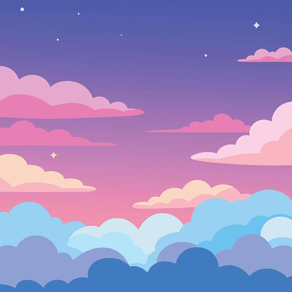 Blue and Pink Morning Glow vector