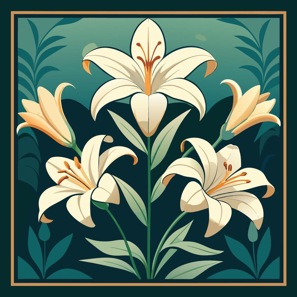 A Journey Through Flower Fields vector