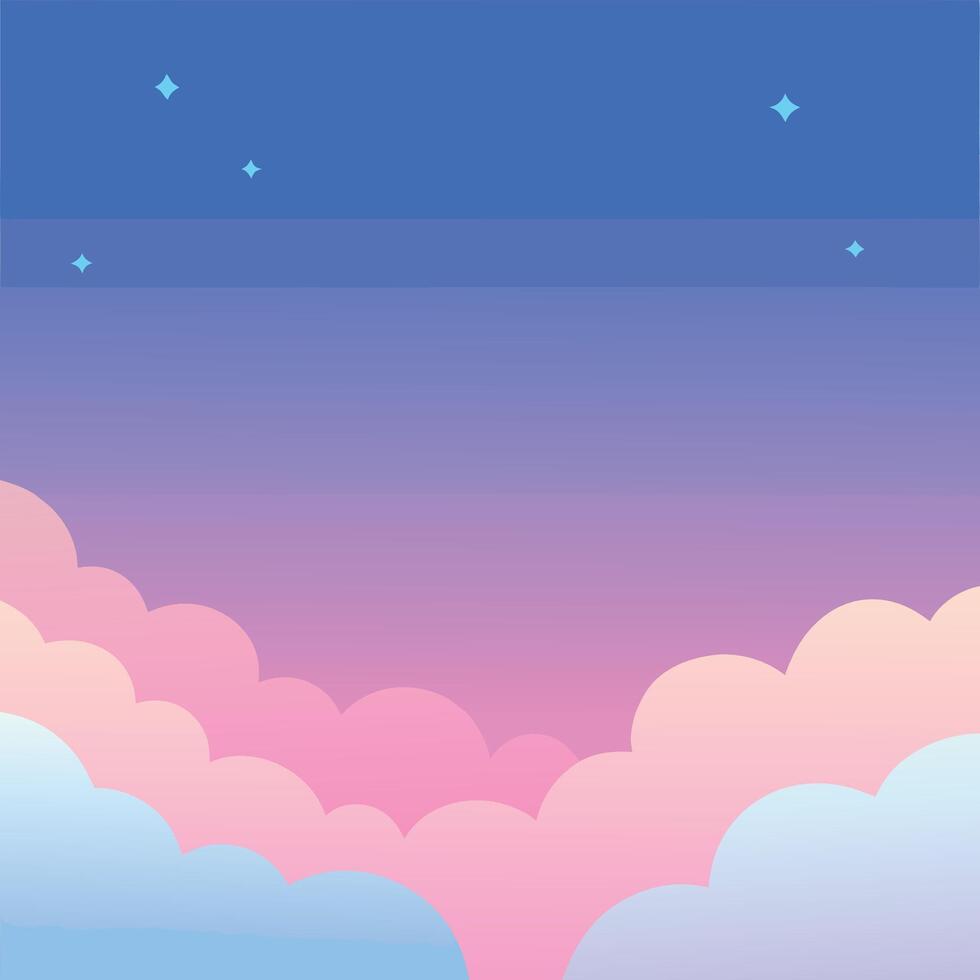 A Blend of Blue and Pink vector