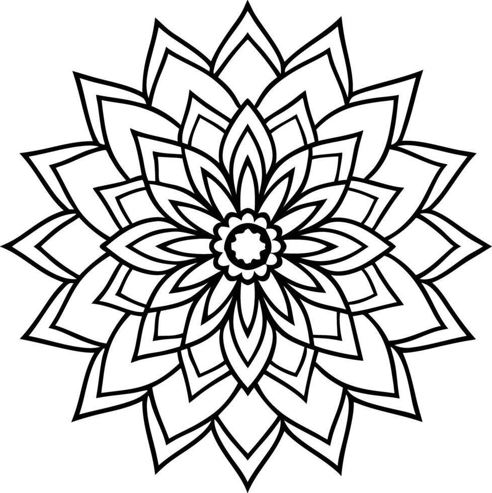 Mandala design silhouette vector