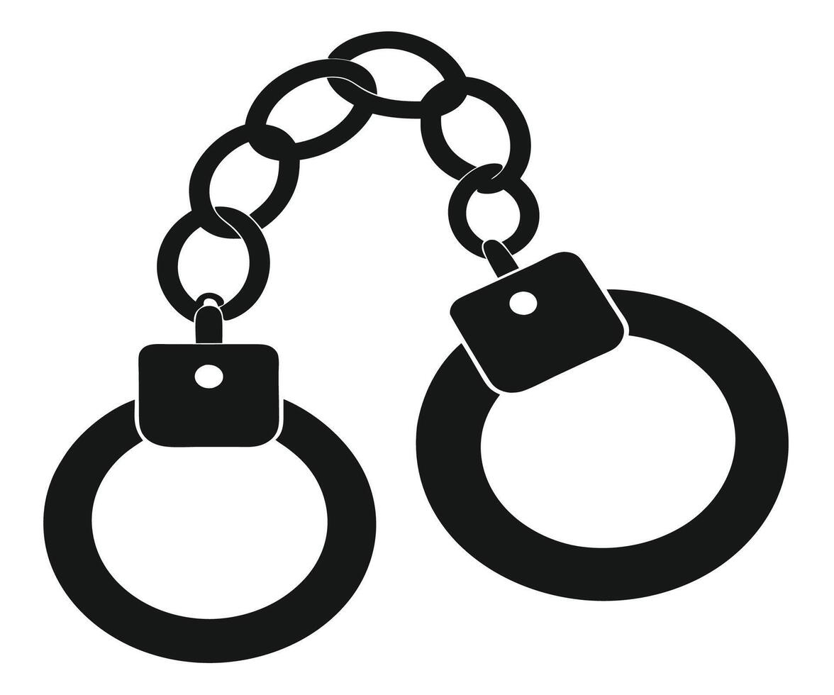 Handcuffs icon on white background vector