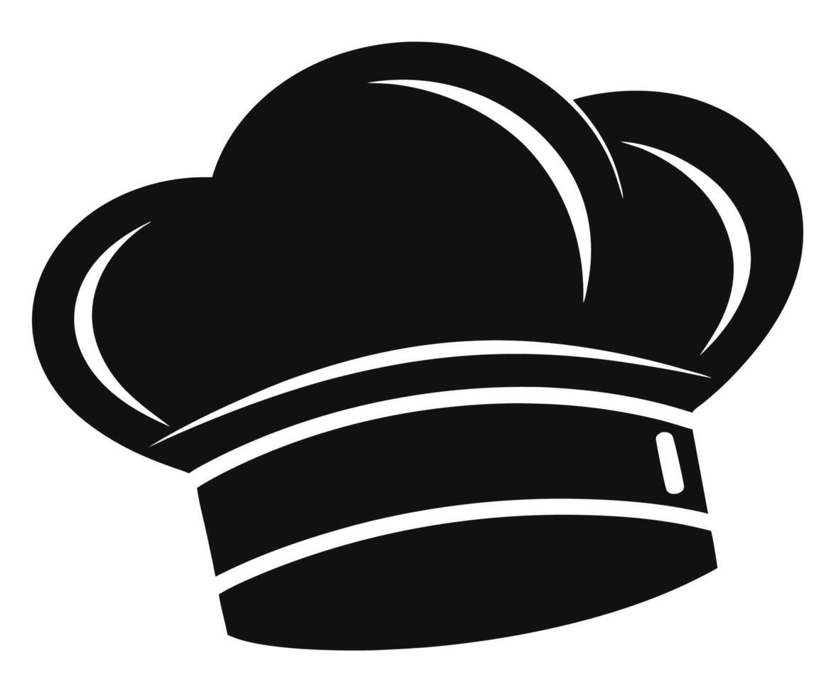Chef hat icon on white background vector