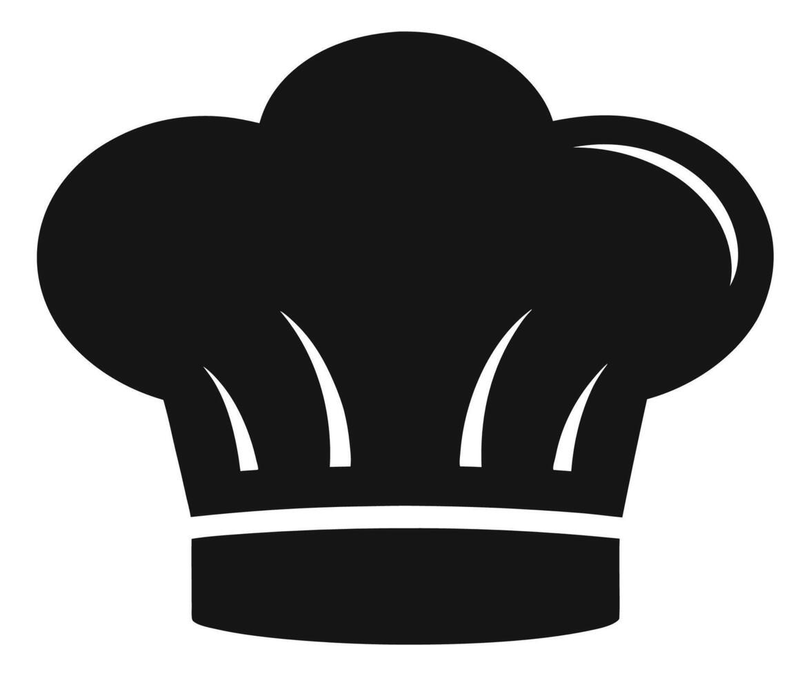 Chef hat icon on white background vector