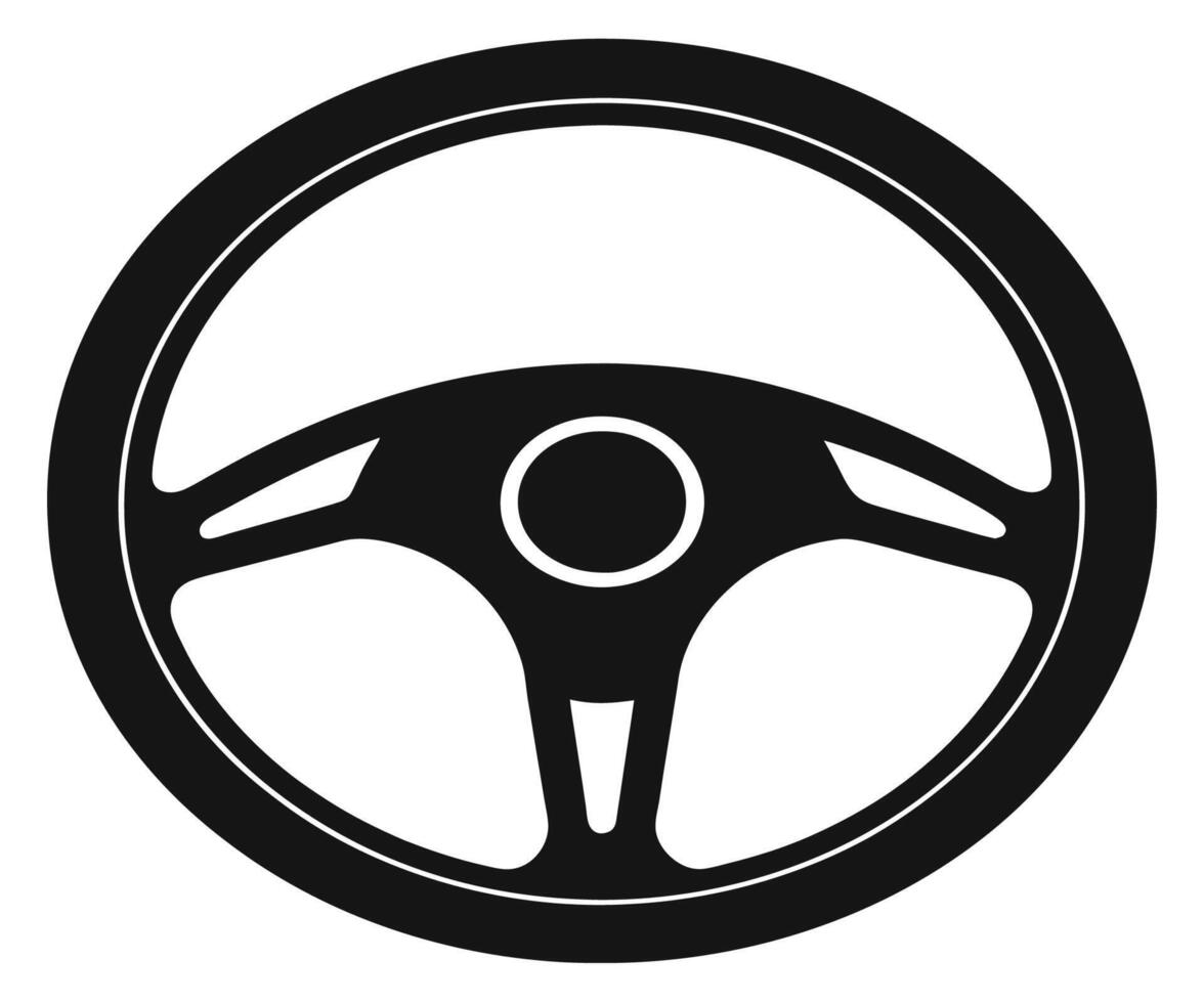 Steering wheel icon illustration vector