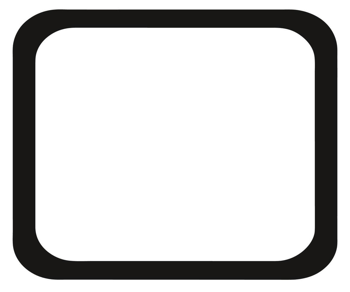 A black square with a white border vector