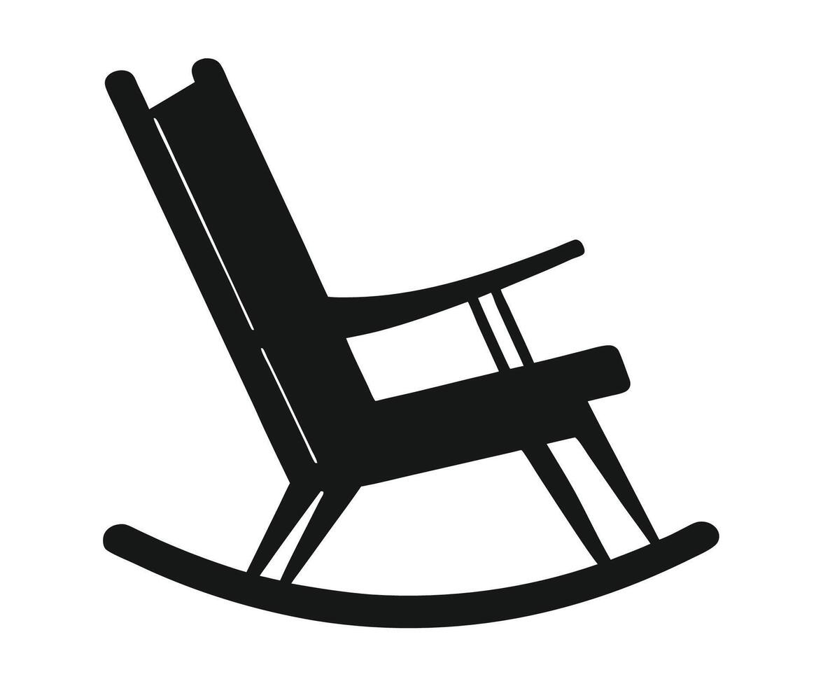 Rocking chair icon illustration vector