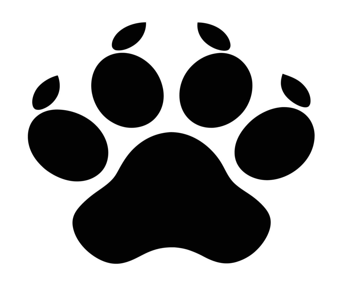 Animal paw print icon illustration vector