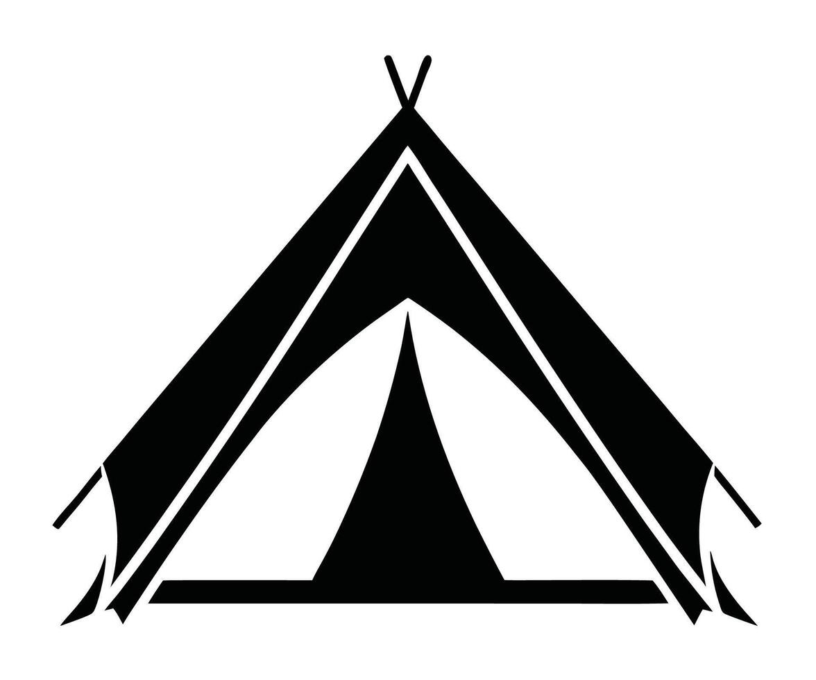 A tent icon on a white background vector
