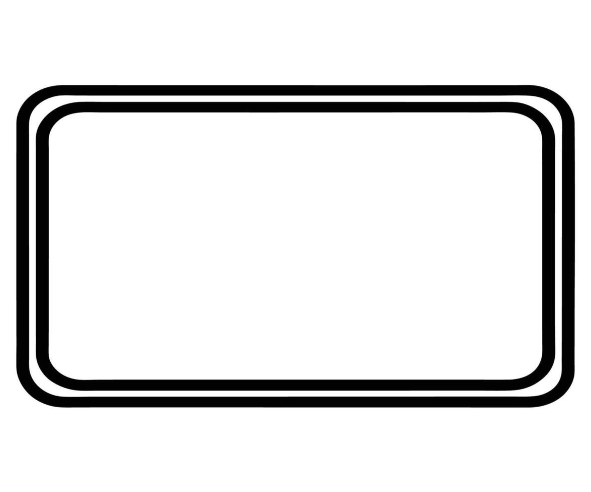 A black and white drawing of a blank white board vector
