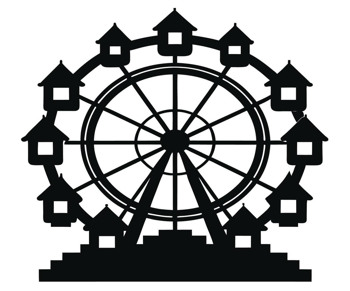 Ferris wheel icon illustration vector
