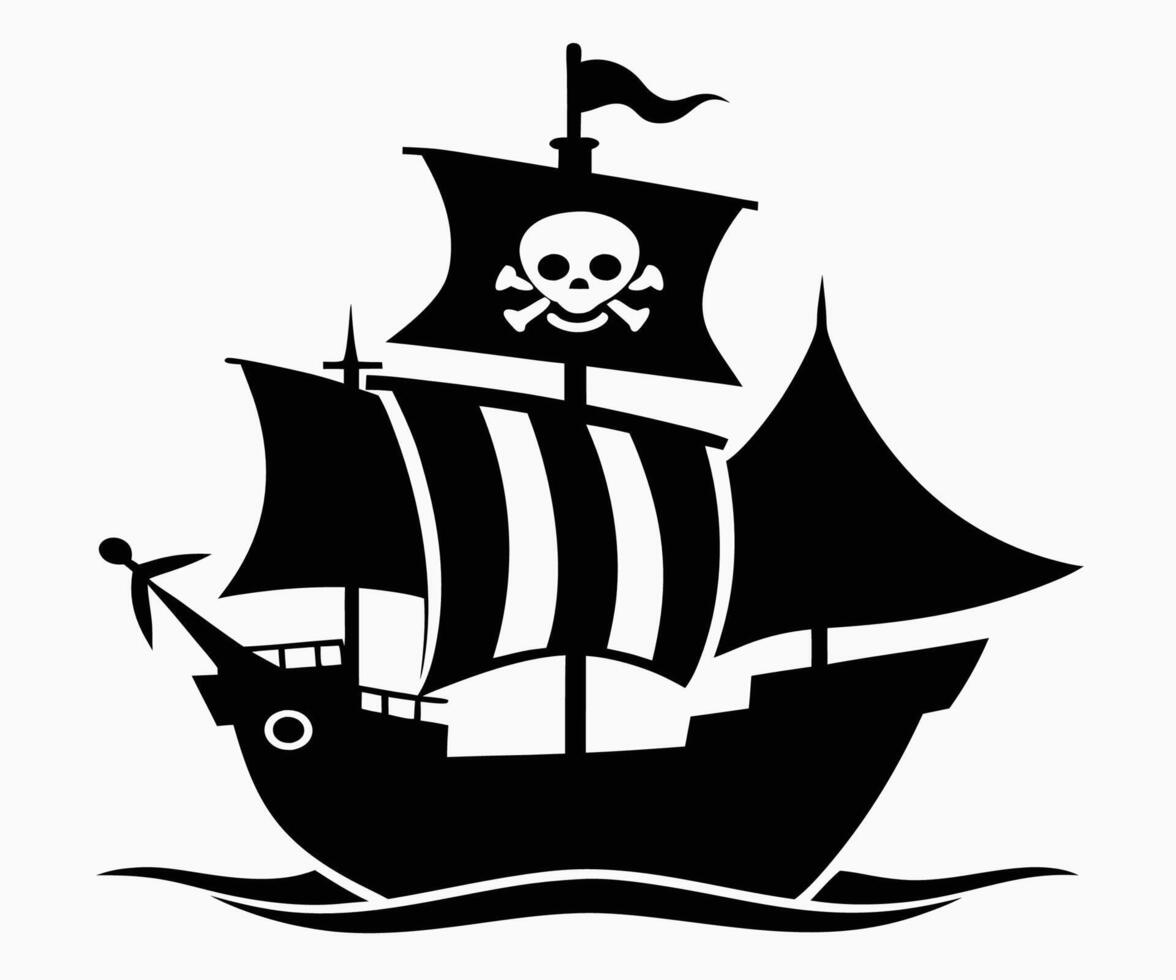 Pirate ship clipart vector