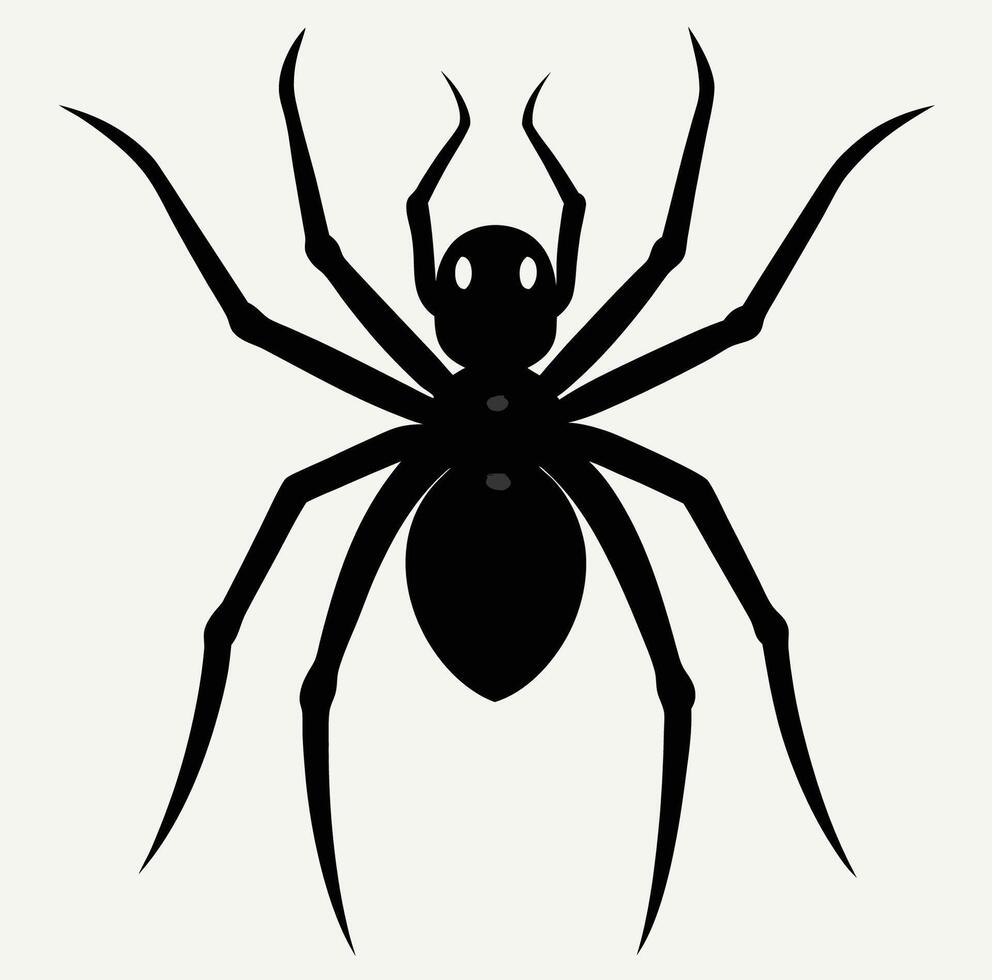 A black spider on a white background vector