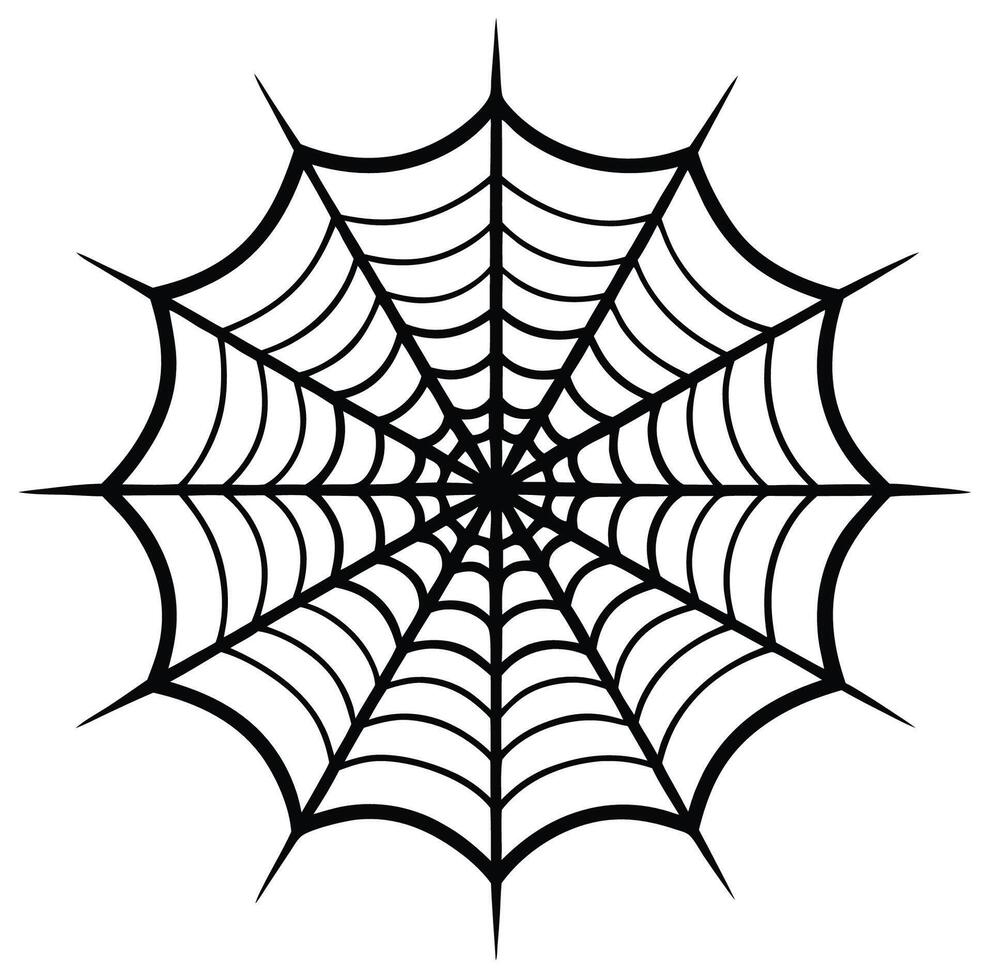 Spider web coloring pages vector