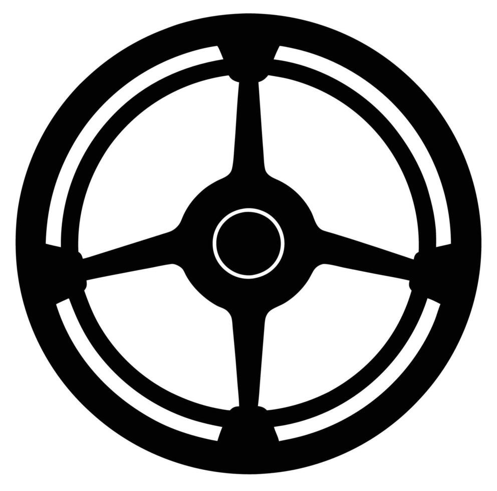 Steering wheel icon illustration vector
