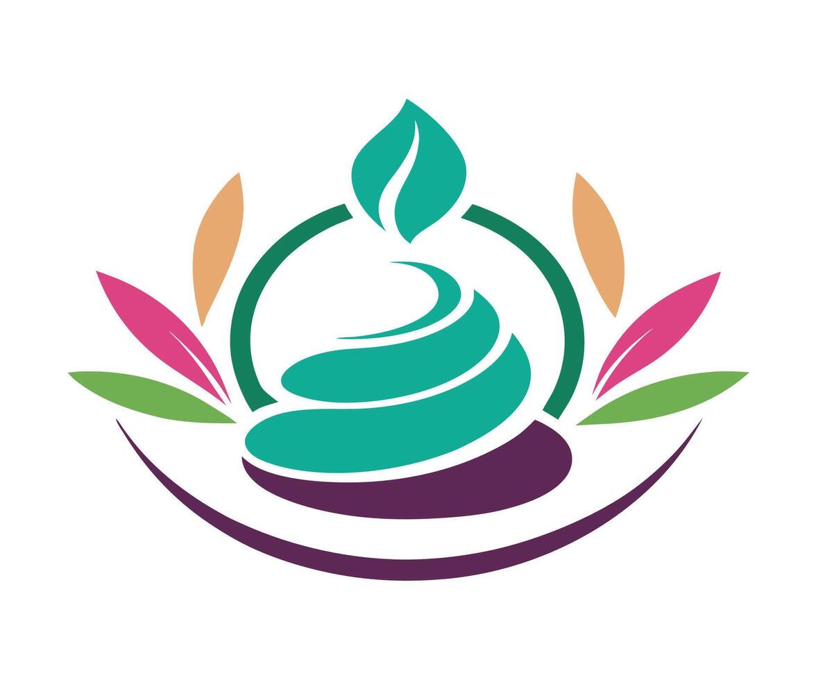 A logo for a spa and massage center vector