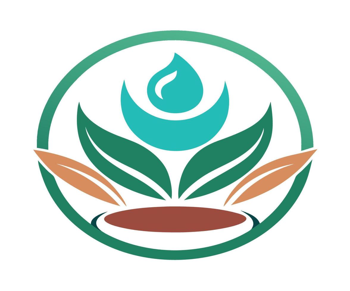 The logo for the company, which is called, the green house vector