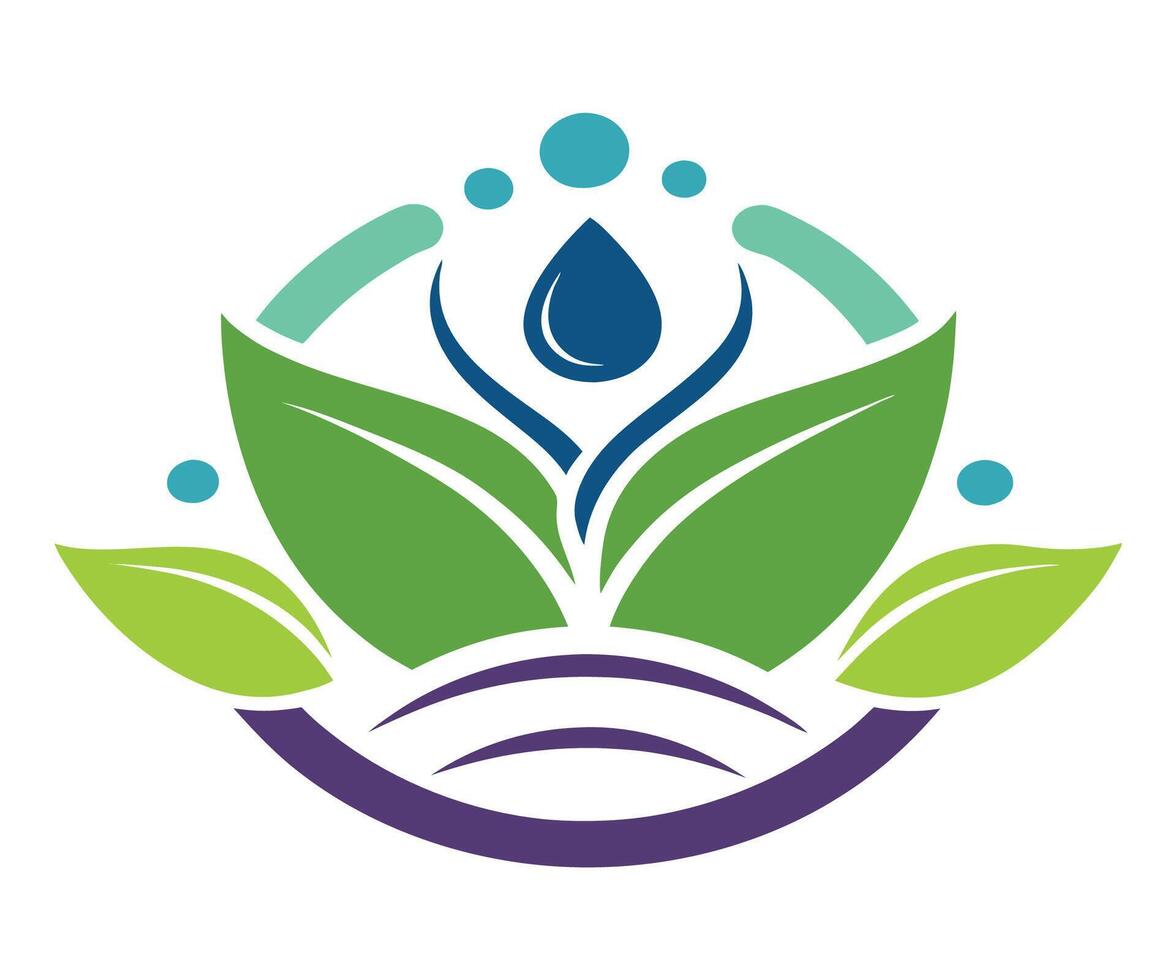 A logo for a company that sells water vector