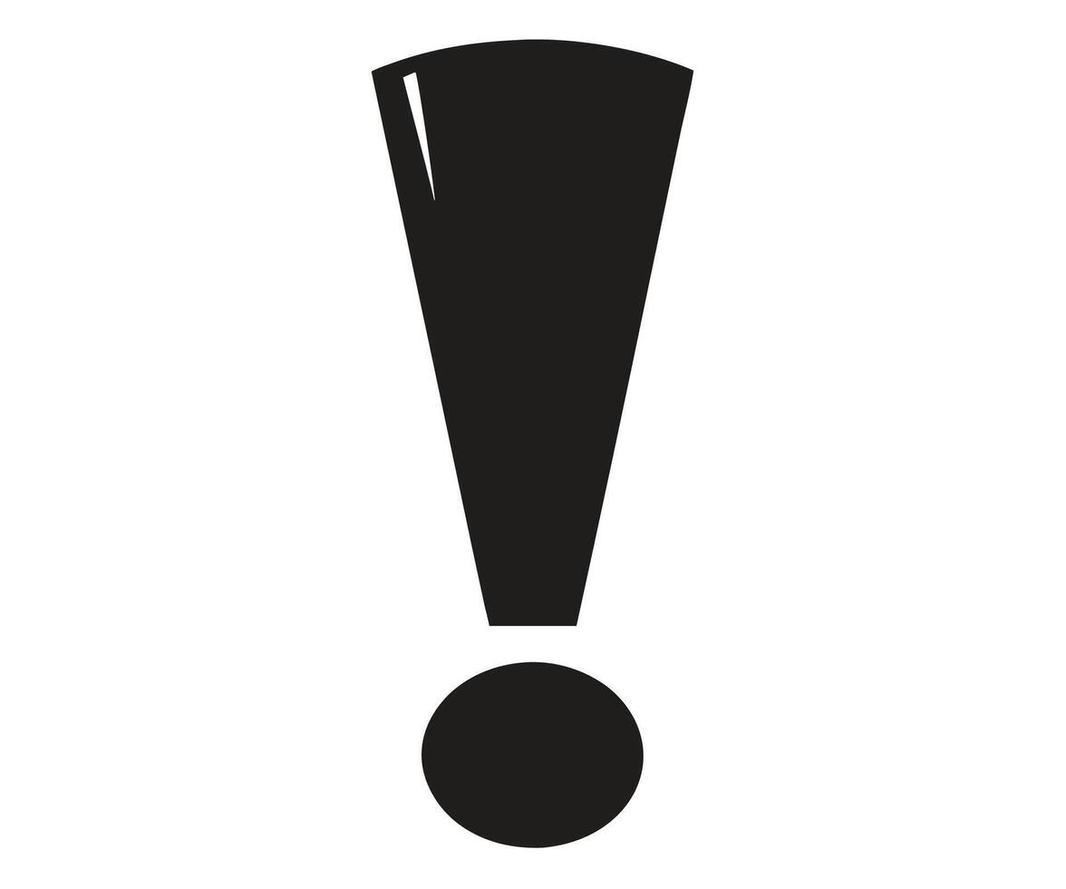 An exclamation mark on a white background vector
