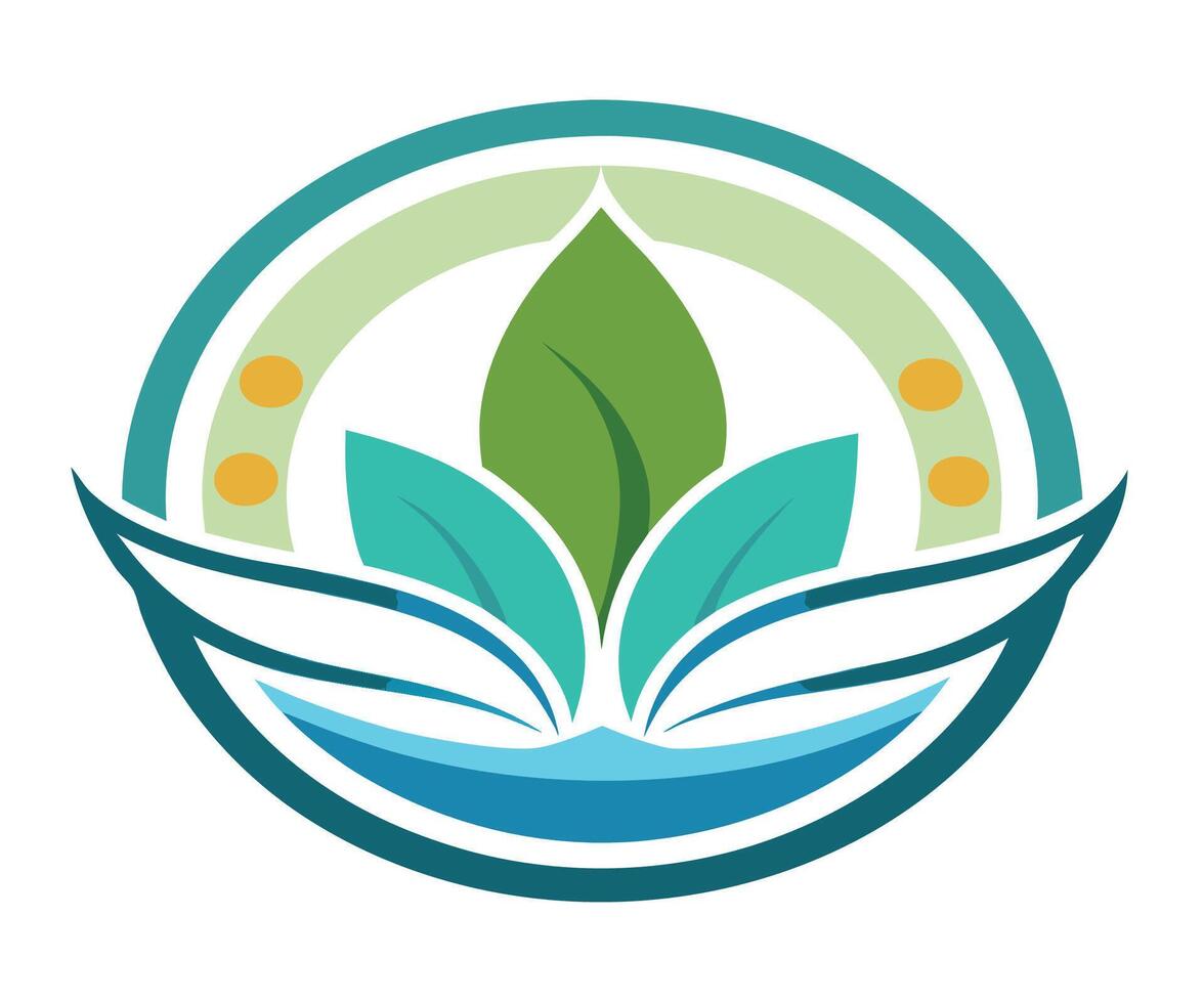 The logo for the company, green leaf vector