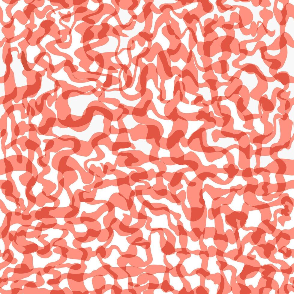 Seamless Wavy Vichy Check Pattern in White, Pink, and Red Tones vector