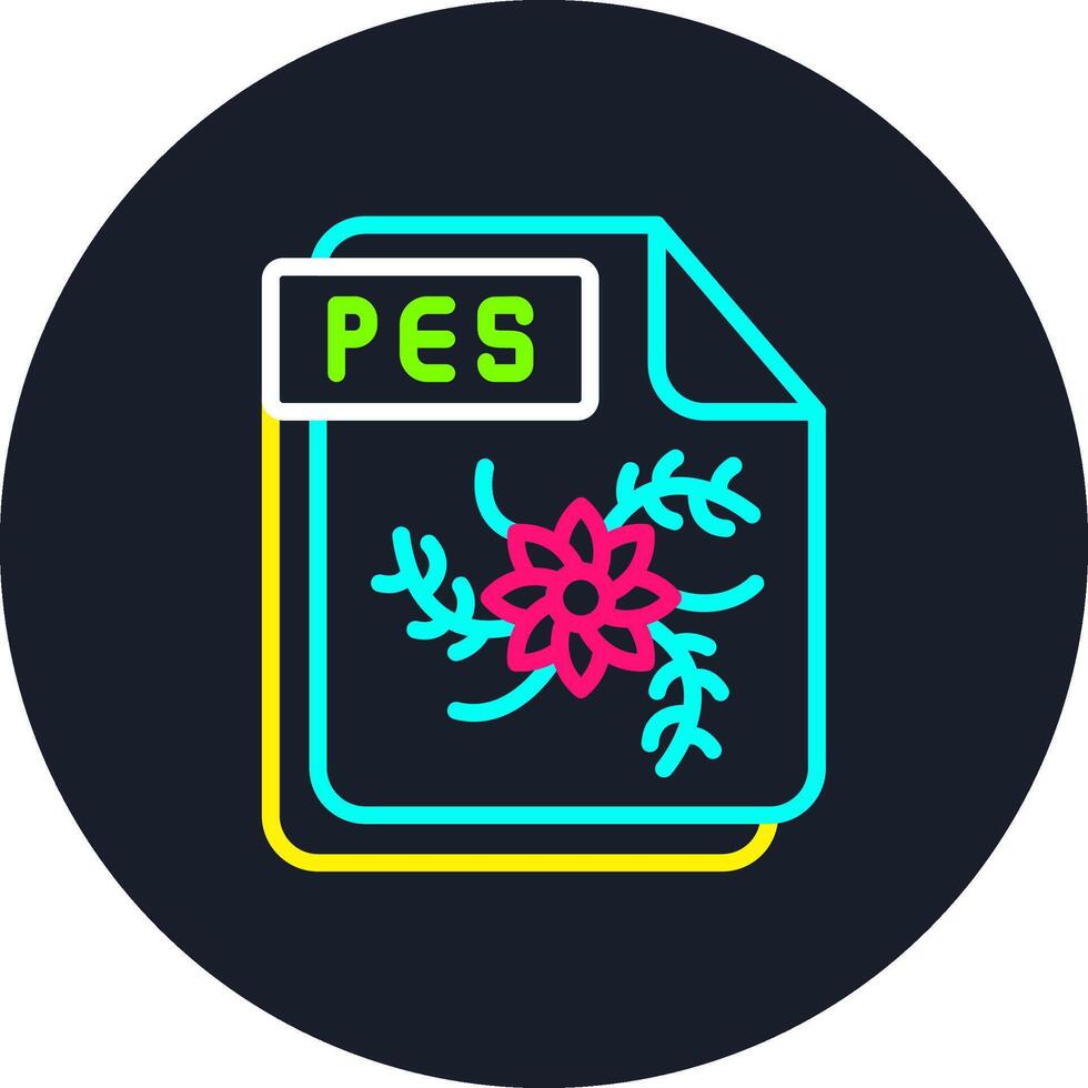 PES Line Multi Color Design vector