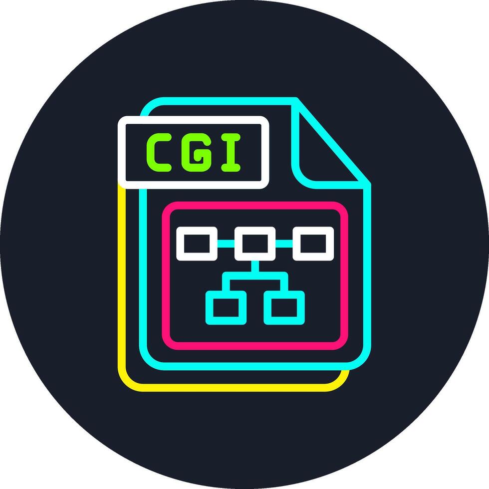 CGI Line Multi Color Design vector