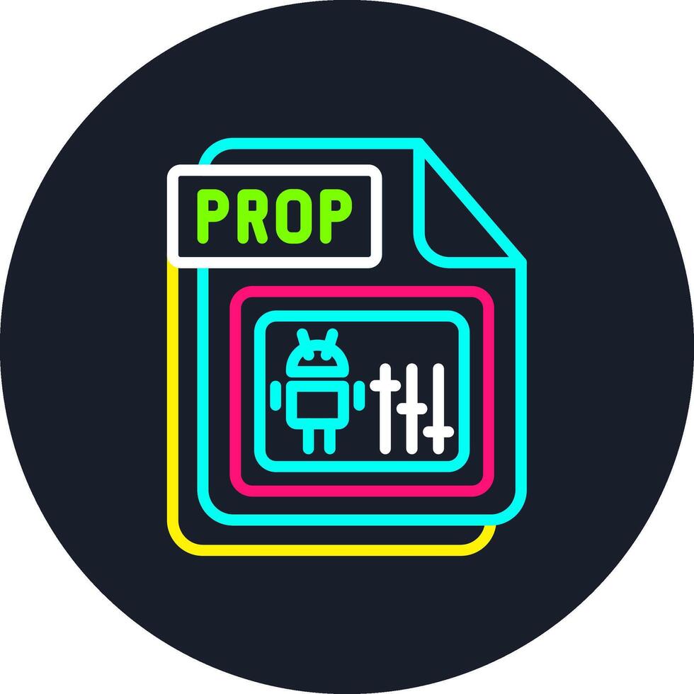 PROP Line Multi Color Design vector