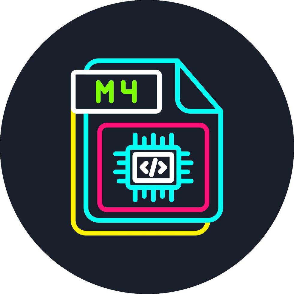 M4 Line Multi Color Design vector