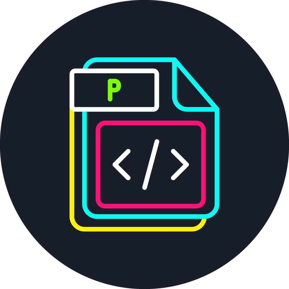 P Line Multi Color Design vector