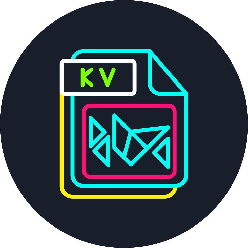 KV Line Multi Color Design vector