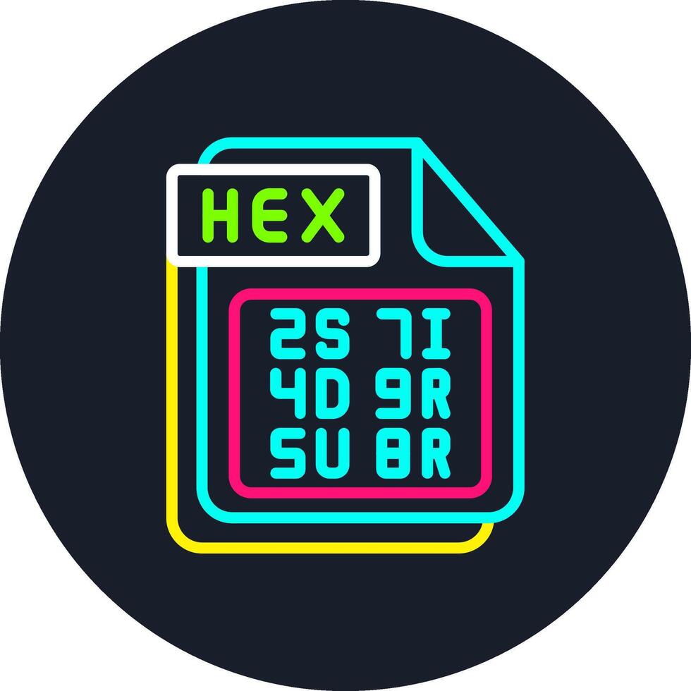 HEX Line Multi Color Design vector
