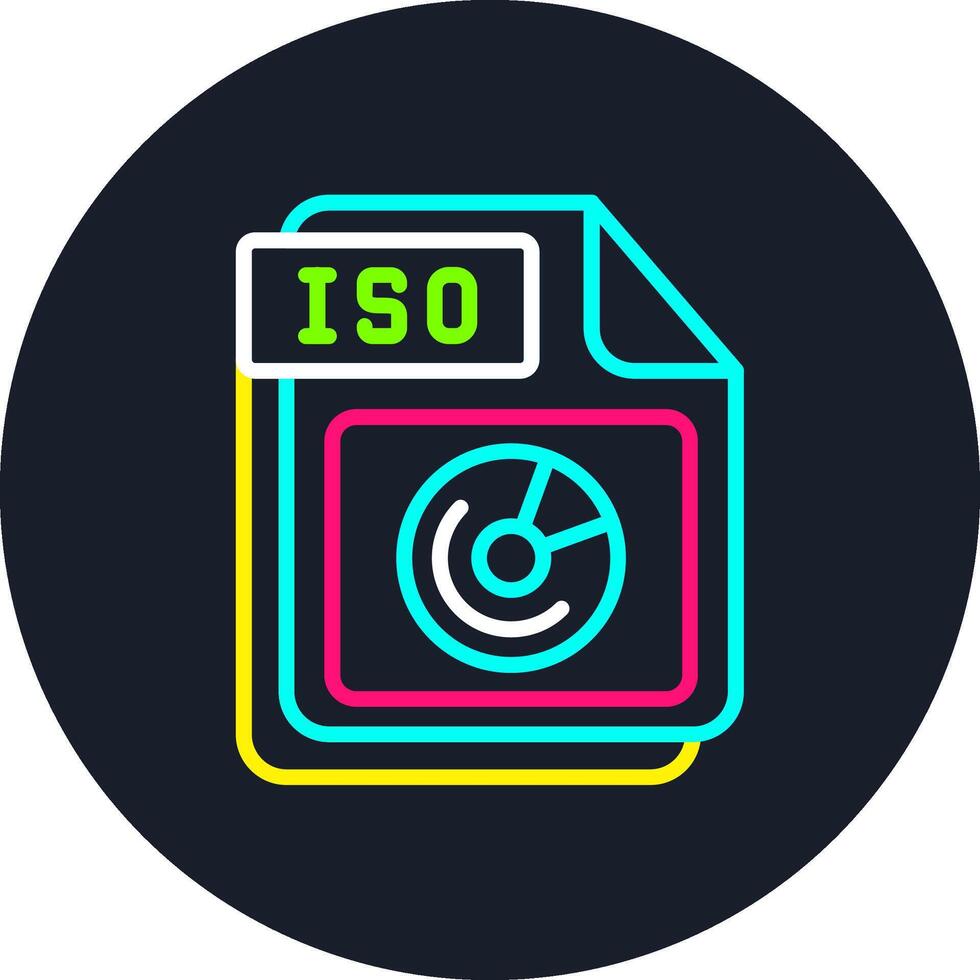 ISO Line Multi Color Design vector