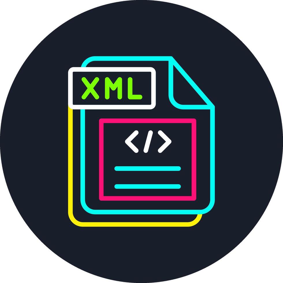 XML Line Multi Color Design vector