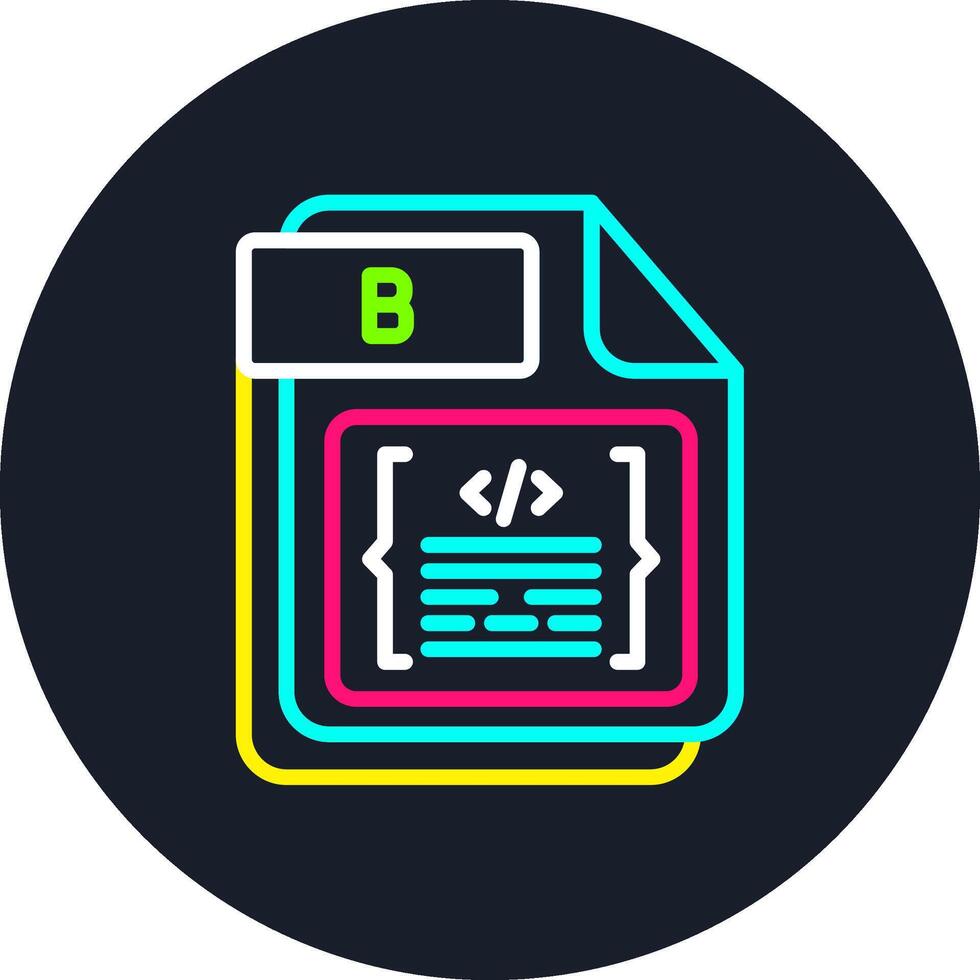 B Line Multi Color Design vector
