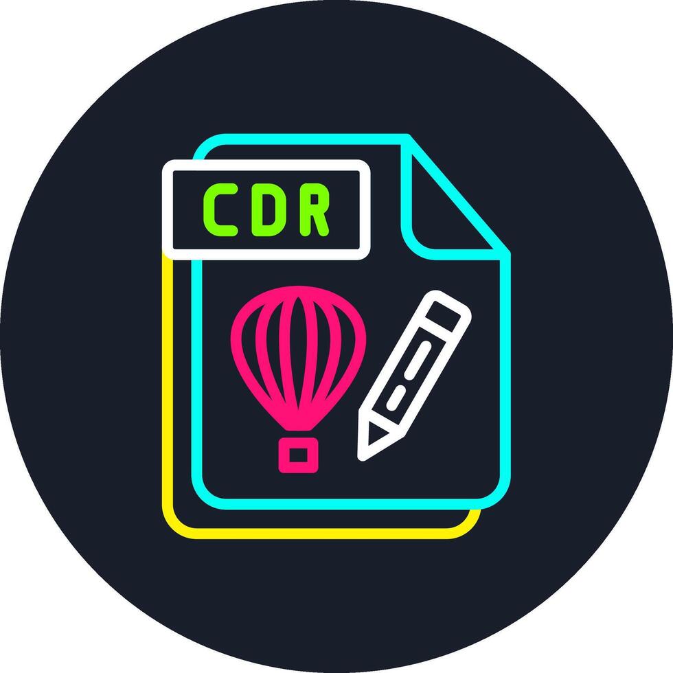 cdr línea multi color diseño vector