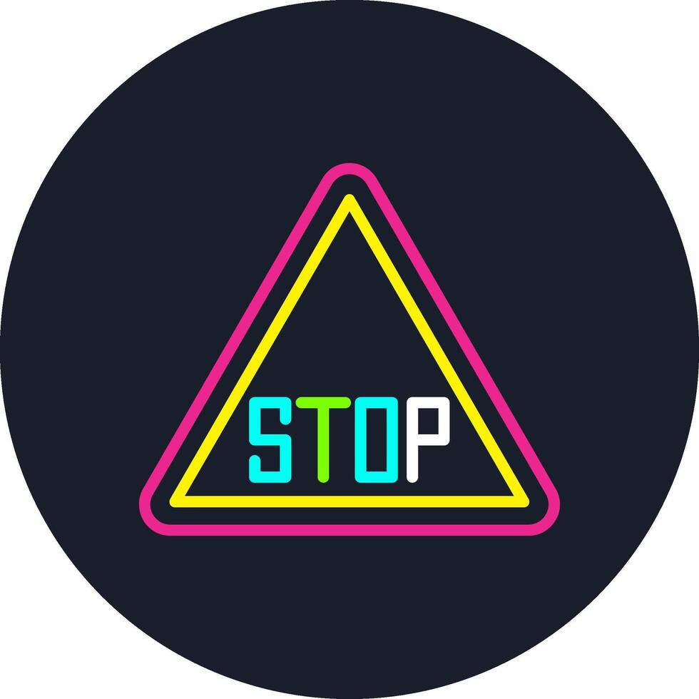 Stop Line Multi Color Design vector