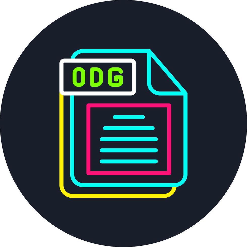 ODG Line Multi Color Design vector