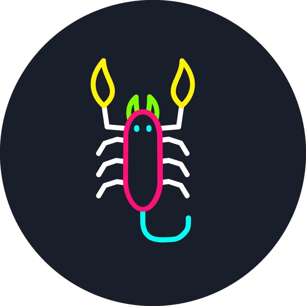 Scorpion Line Multi Color Design vector