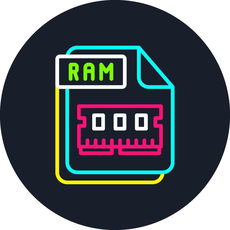 RAM Line Multi Color Design vector