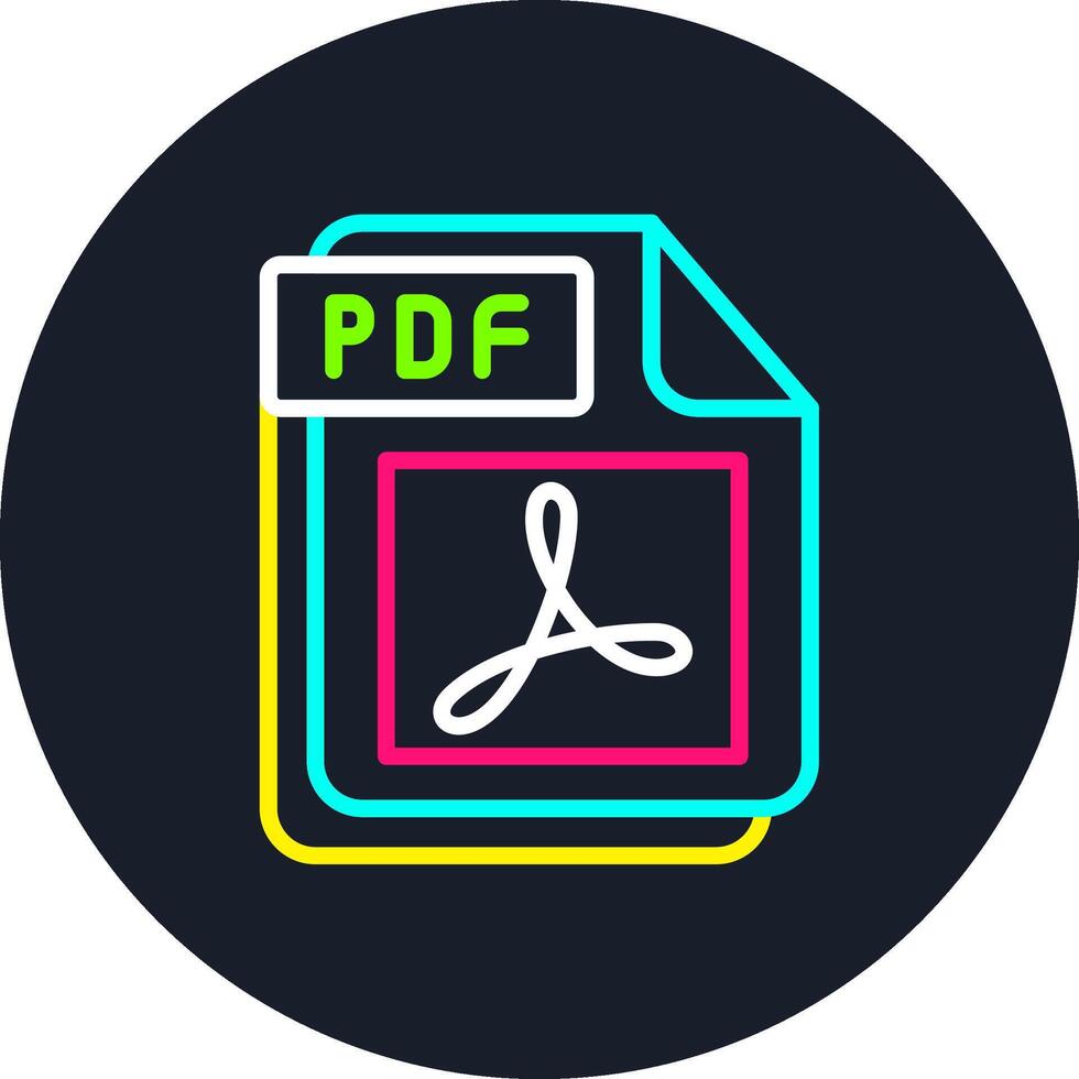PDF Line Multi Color Design vector
