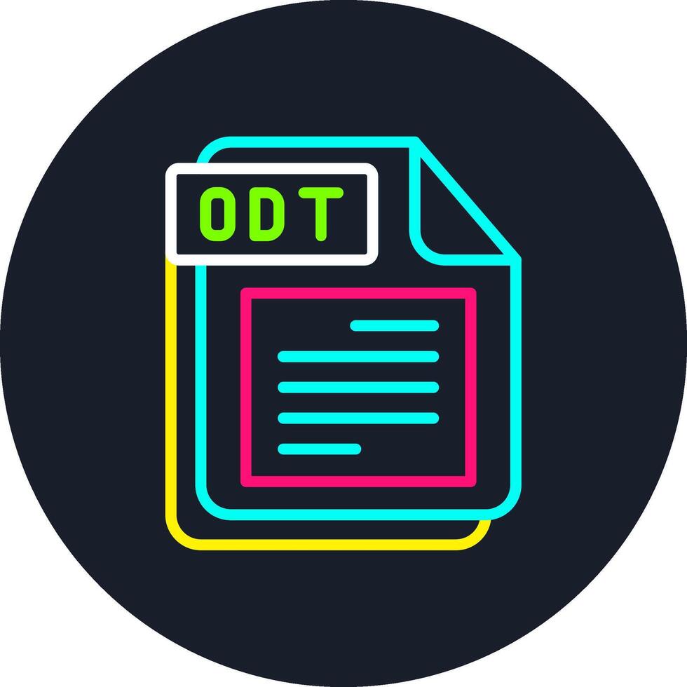 ODT Line Multi Color Design vector