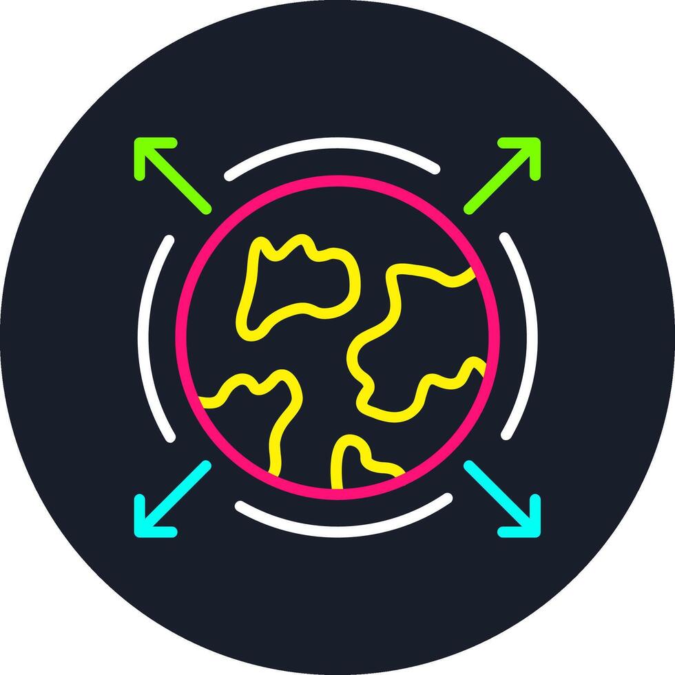 Global distribution Line Multi Color Design vector