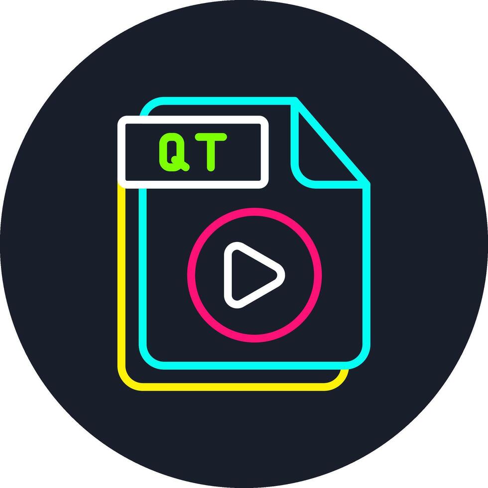 QT Line Multi Color Design vector