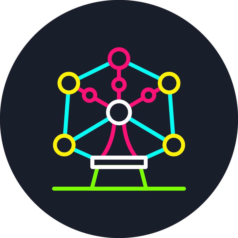 Atomium Line Multi Color Design vector