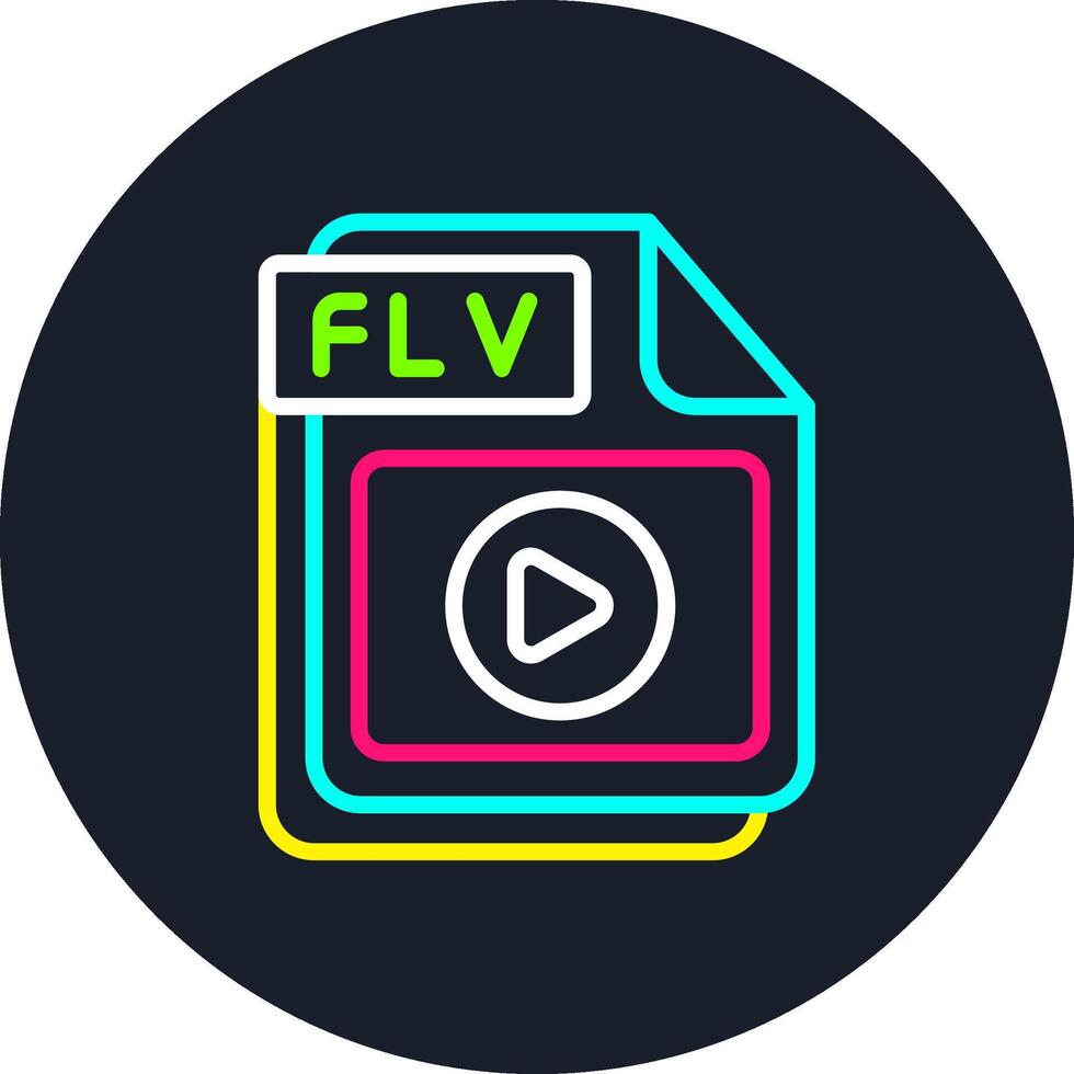 FLV Line Multi Color Design vector