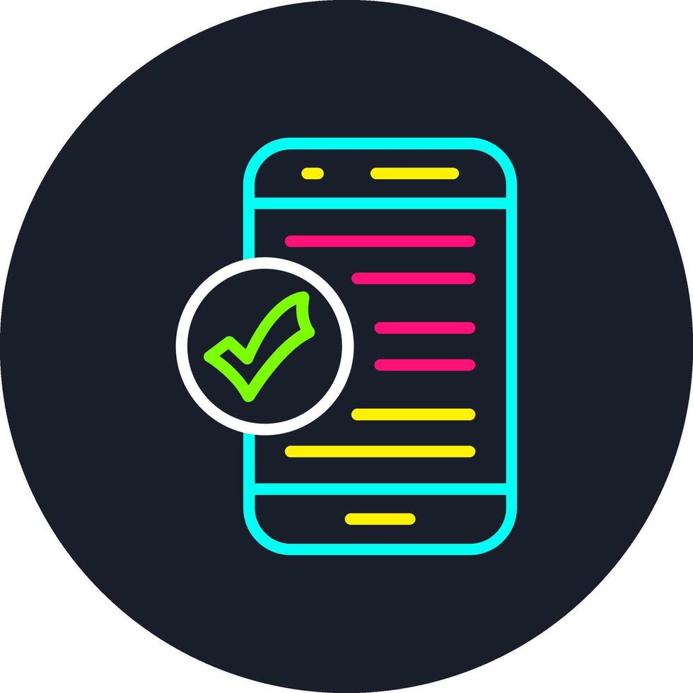 Smartphone Line Multi Color Design vector