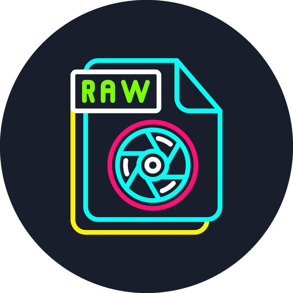 RAW Line Multi Color Design vector