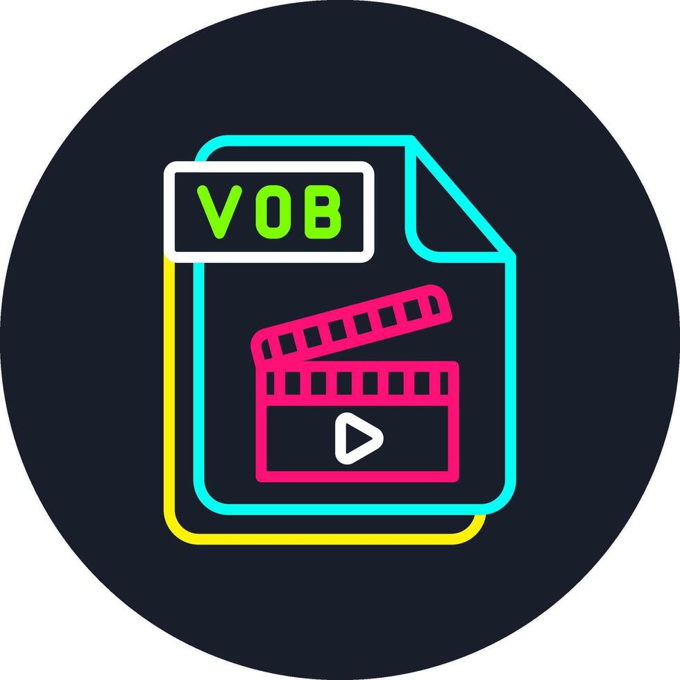 VOB Line Multi Color Design vector
