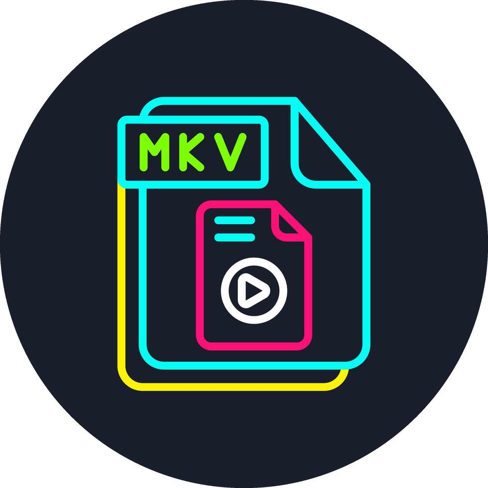 MKV Line Multi Color Design vector